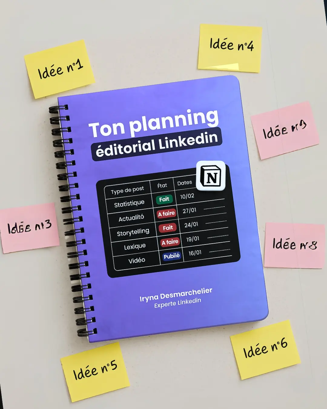 Ton planning éditorial   pour tes posts Linkedin