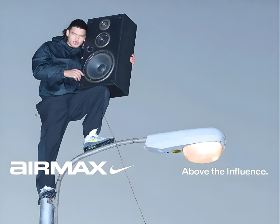 Nike Air Max, Above the Influence, pattern interrupt absurde